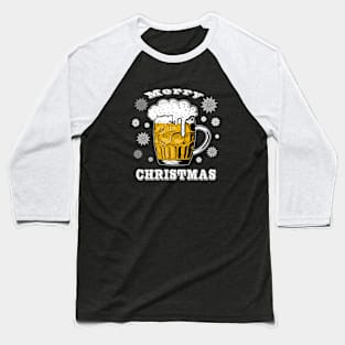 Funny Beer Drinkers Merry Christmas Snowflake Holiday Baseball T-Shirt